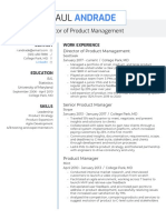 Director of Product Management Resume Example PDF