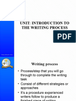 Introduction To The Writing Process