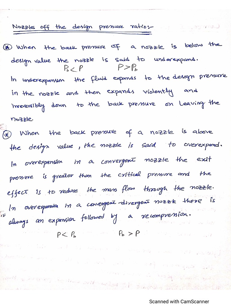 Nozzles Off The Design and Nozzle Efficiency PDF