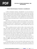 Reflexão Final, Reclamações, Tratamento e encaminhamento