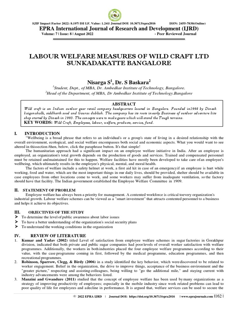 Wildcraft Welfare PDF PDF Employment Welfare