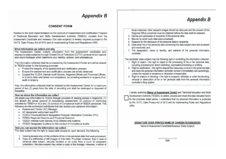 CCTV Consent Form PDF