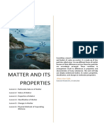 Matter and It - S Properties Learning Material PDF