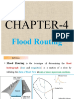 FLOOD ROUTING AND RESERVOIR CAPACITY DETERMINATION