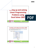 LP With Excel Solver 2007 PDF
