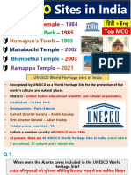 UNESCO Haritage Sites in India (Top MCQ)