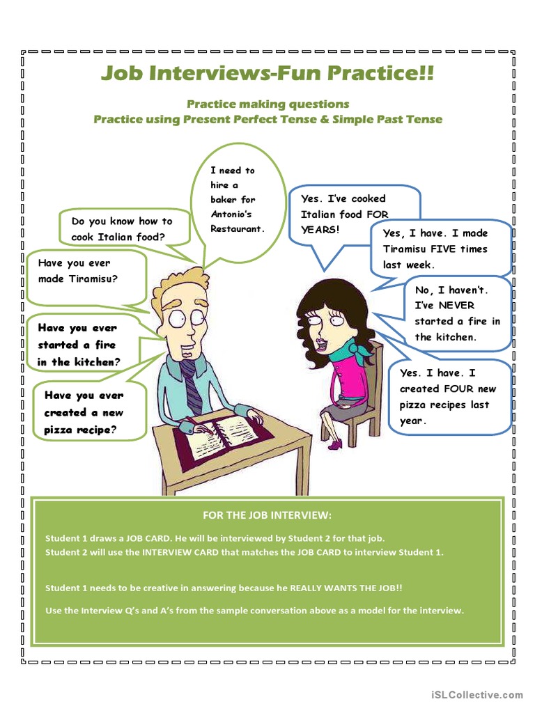 Job Interview Practice with Fun Scenarios | PDF