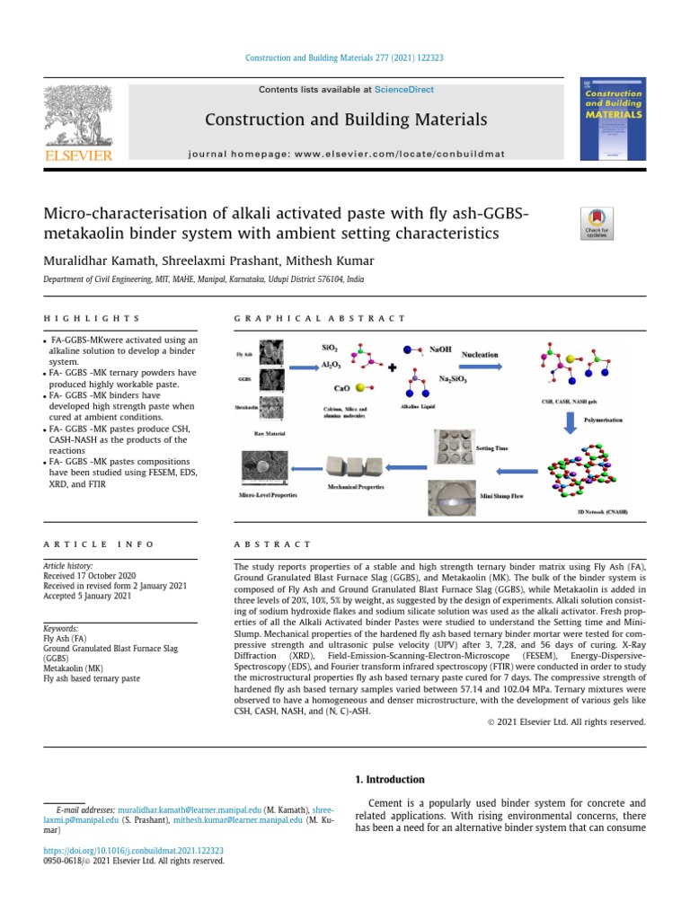 Kamath, Prashant, Kumar 2021 MicroCharacterisation of Alkali