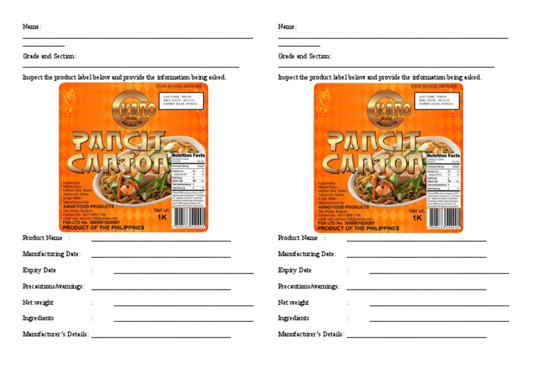 Product Label Inspection Guide | PDF