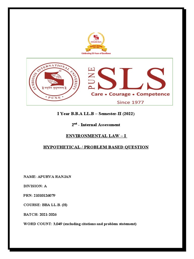 Environmental Law - I | PDF