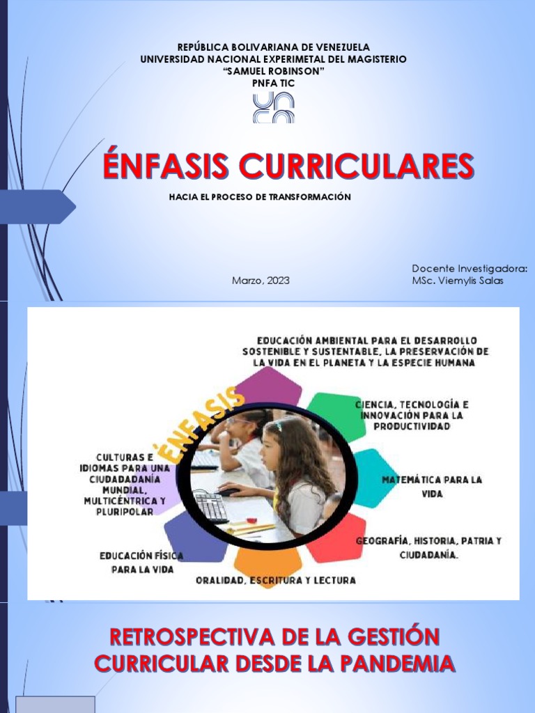 Enfasis Curriculares PDF | PDF | Aprendizaje | Educación primaria