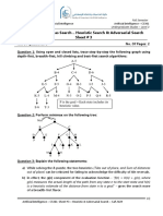 AI Sheet 3 - Problem Solving As Search (Heuristic Search - Adversarial Search) PDF