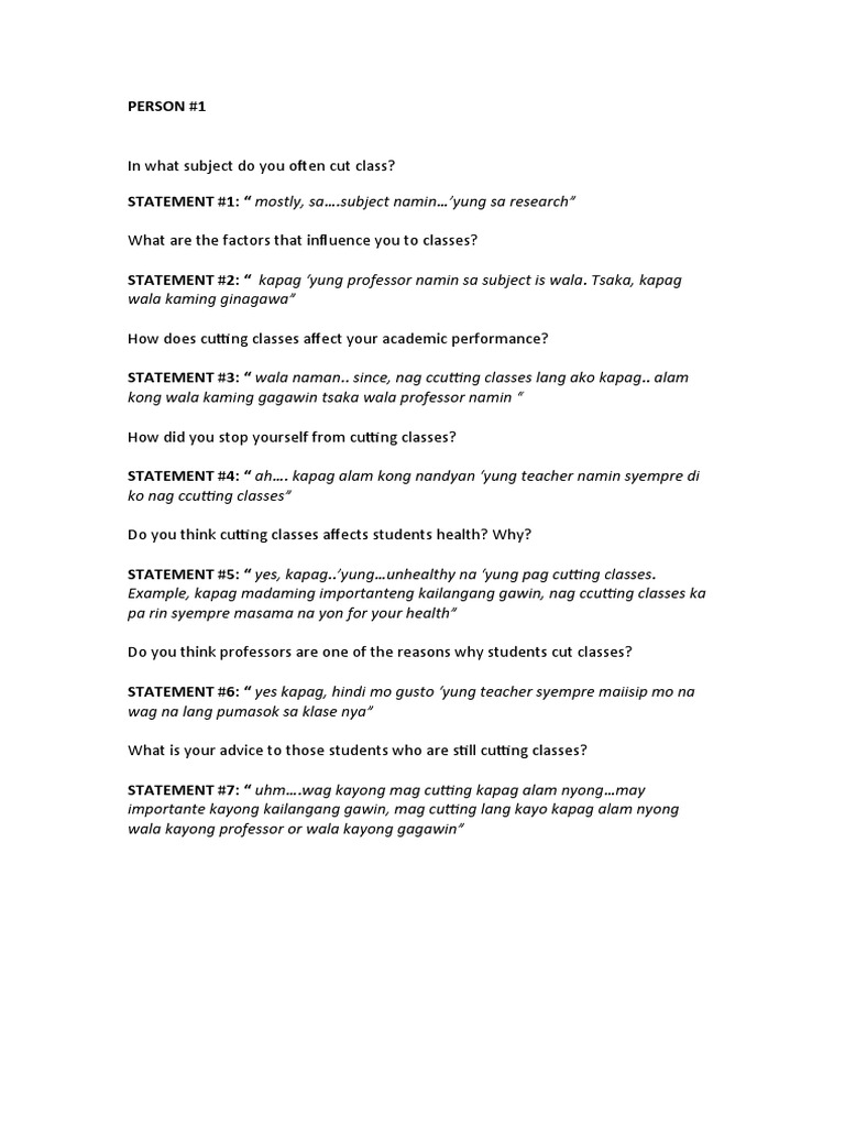 Interview Script | PDF