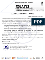 Clarification No. 1 - XMC'23