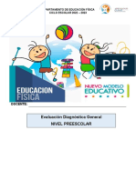 Preescolar Evaluaciòn Diagnóstica A.C. Educ. Física 2022 - 2023