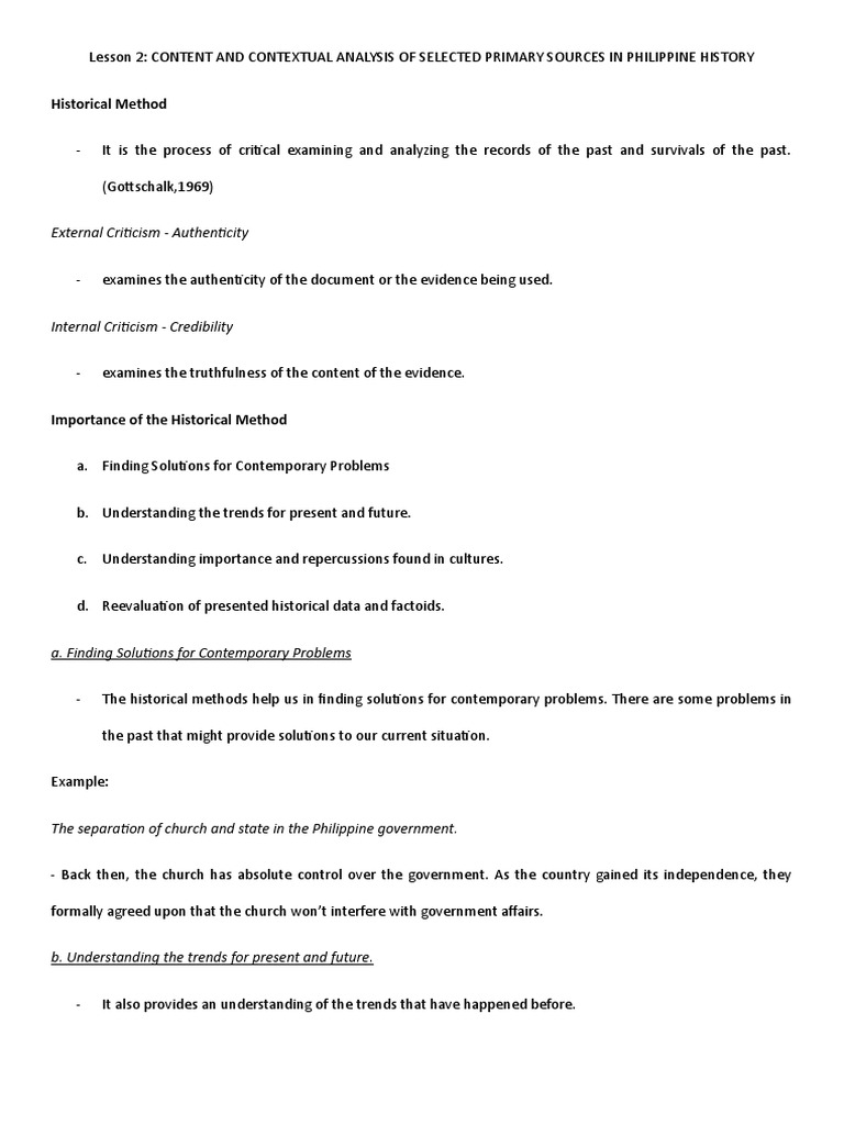 Analyzing Primary Sources in History | PDF