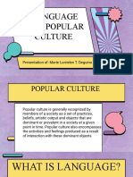 POPULAR CULTURE AND LANGUAGE BTLED-2 Deguiño, Marie