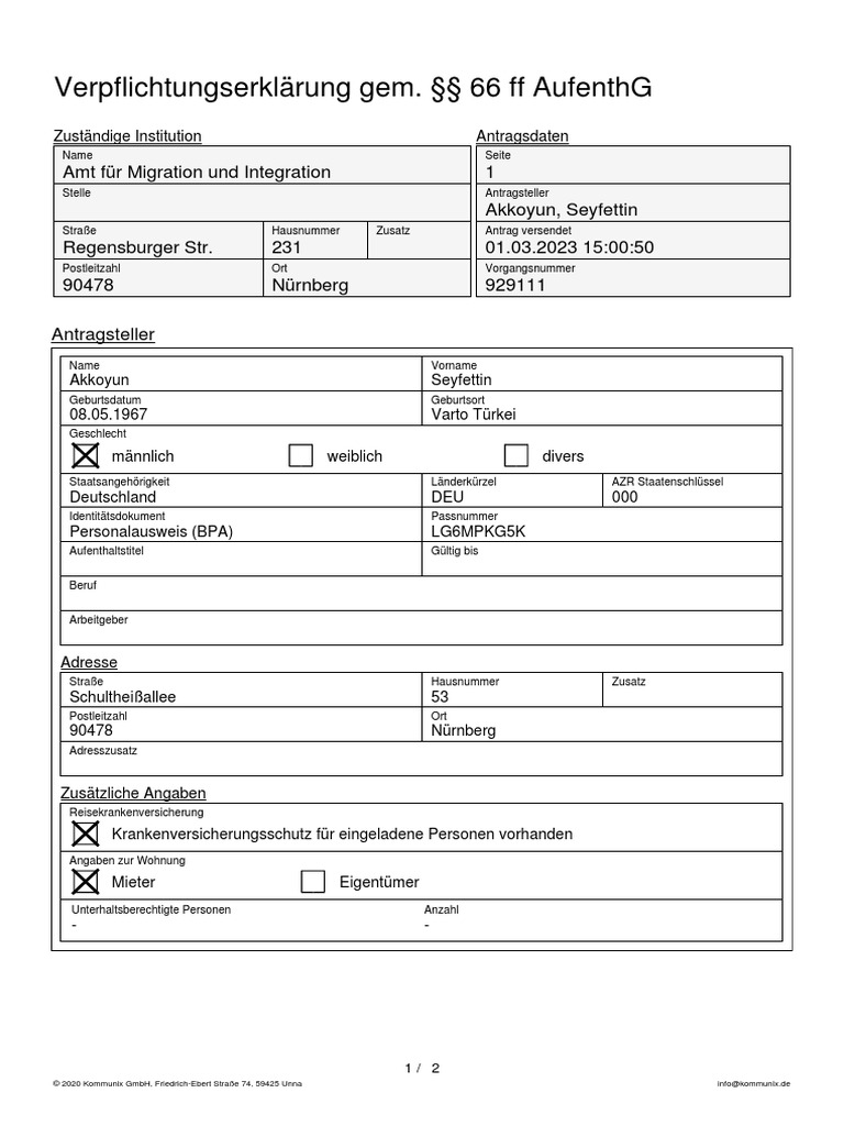 Verpflichtungserklaerung PDF PDF