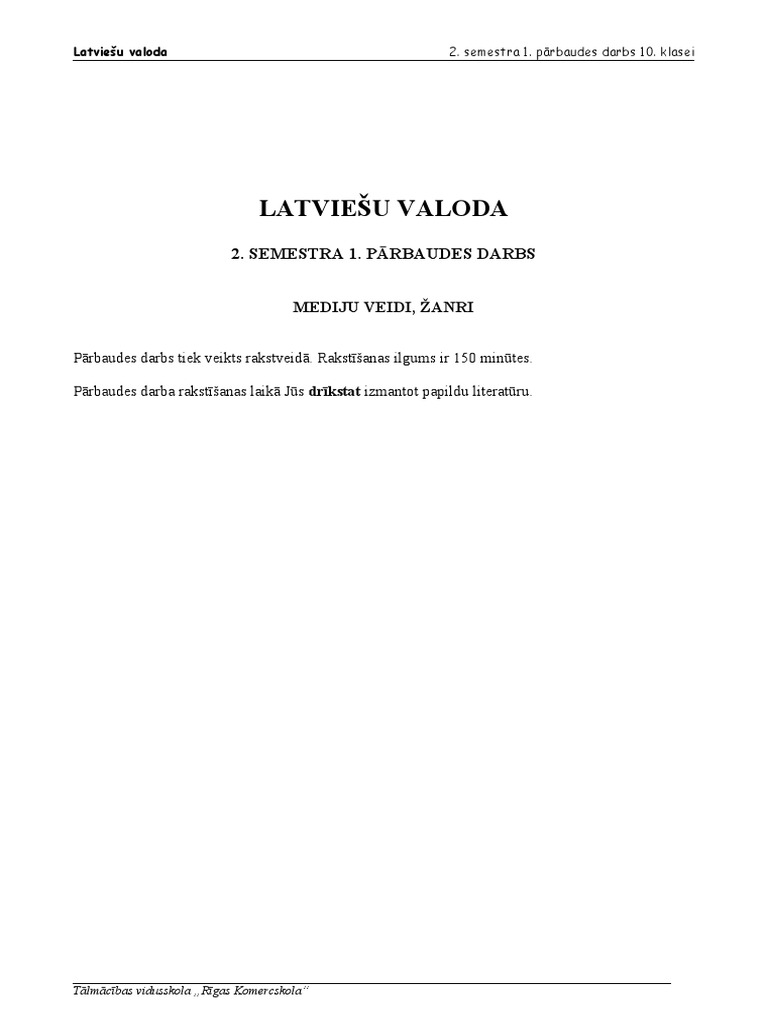 Latvie u Valoda 10 klase 2 sem 1 iesk Mediji 2023 PDF