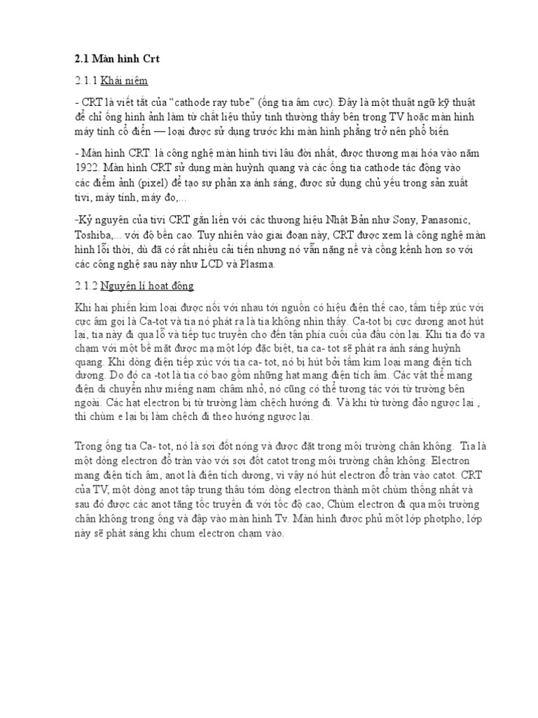 Màn Hình CRT | PDF