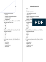 Penilaian Uji Kemampuan Awal (PreTest)