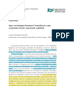 Que Sociologia Fazemos. Interfaces Com Contextos Local, Nacional e Global PDF