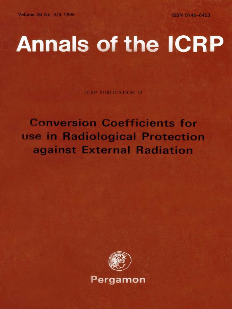 ICRP 74 Conversion Coefficients For Use in Radiological Protection