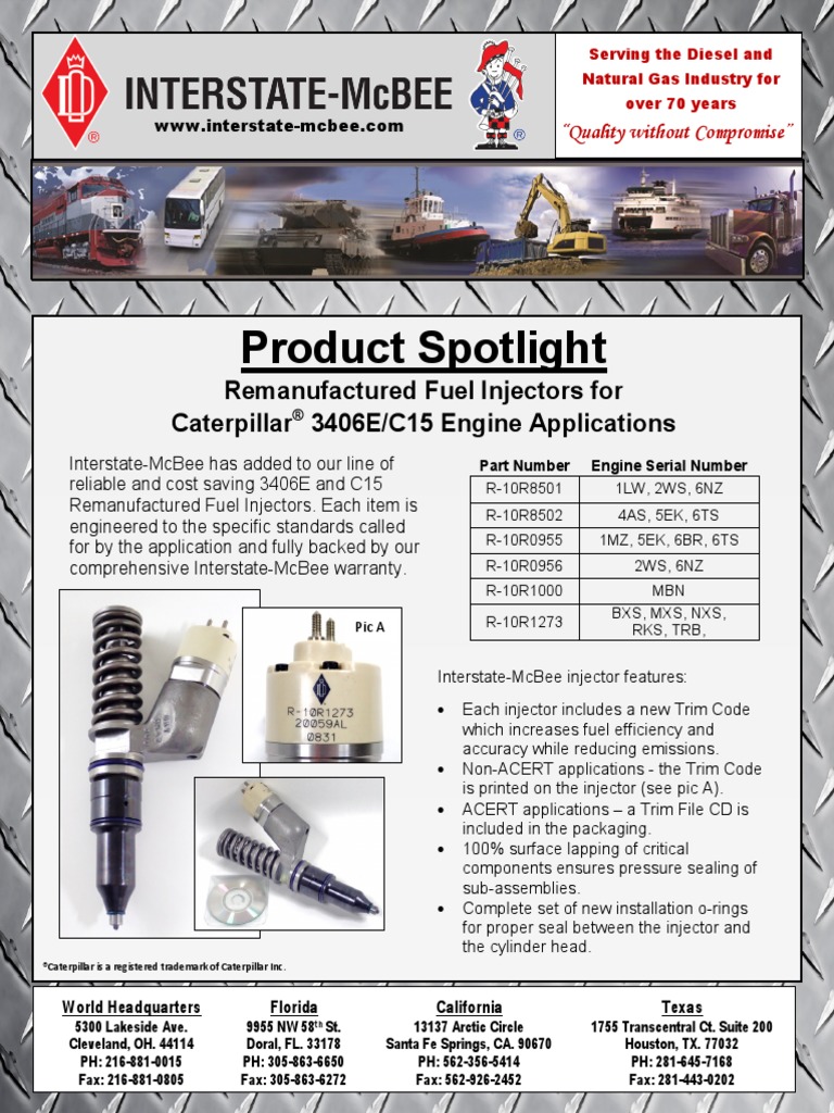 c15 3406e Injectors PDF PDF Engines Engine Technology