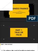 Business Finance Long Quiz 2 PDF
