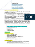 10 Geography - Chapter - 4 - Agriculture - Notes