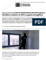 Iberdrola Fomenta El Aislamiento Térmico para Ayudar A Las Familias A Reducir Un 30% Su Gasto Energético - Estrategias de Inversión PDF