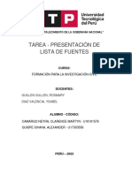 Tarea - Presentación de Lista de Fuentes PDF