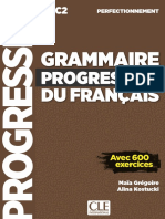 Grammaire Progressive Du Français - Niveau Perfectionnement - 2019 PDF