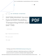 SAP BW - 4HANA Version 1.0. - Hybrid EDW Modelling - Transporting HANA Objects Via SAP TMS - Visual BI Solutions PDF