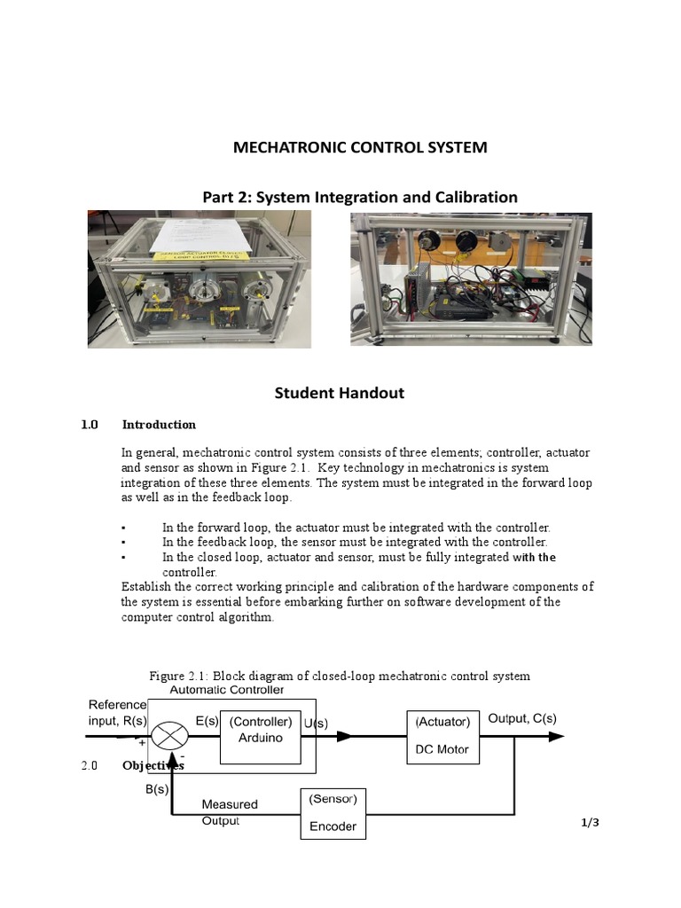 Mechatronic Control System Calibration Guide | PDF | Control Theory ...