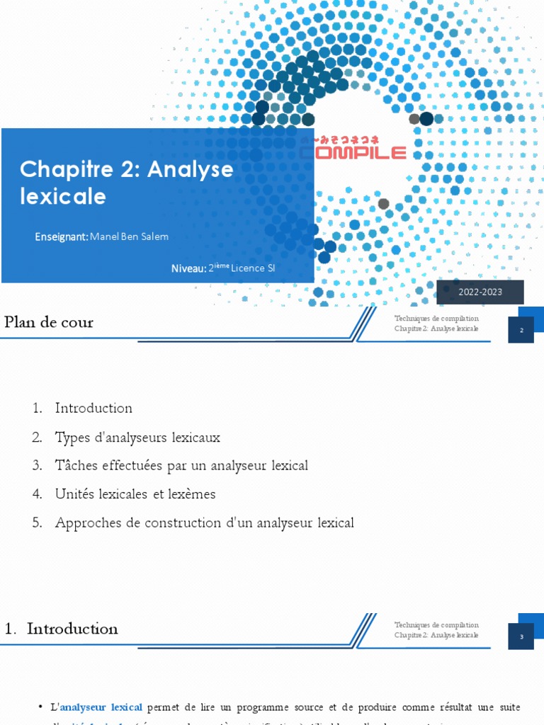 Analyse lexicale en compilation informatique | PDF | Linguistique ...