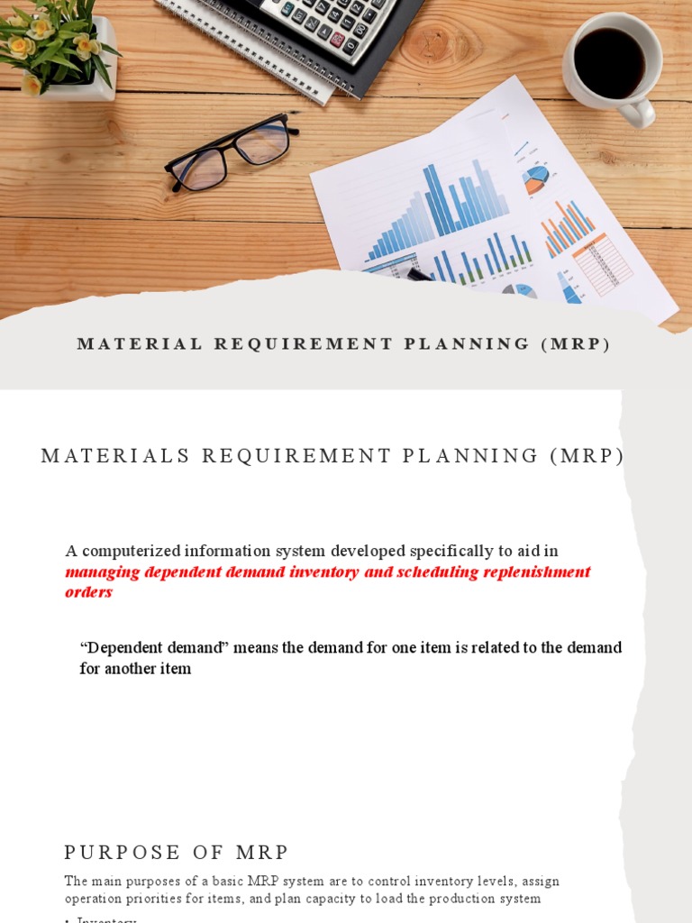 MaterialRequirementPlanning PDF Business Process Economies