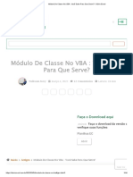 Módulo de Classe No VBA - Você Sabe para Que Serve - Diário Excel PDF