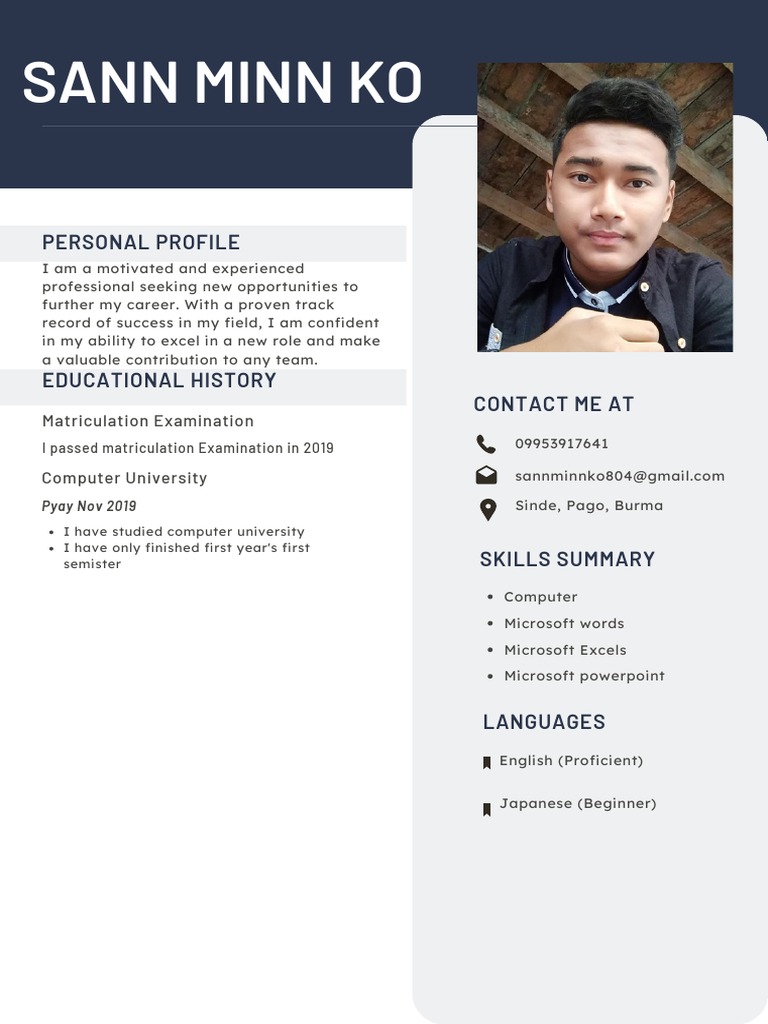 Aspiring Tech Professional's Profile | PDF