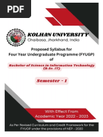 B.Sc. IT Syllabus For FYUGP Course PDF