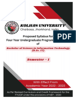 B.Sc. IT Syllabus For FYUGP Course PDF