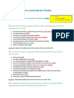 Short Numerical Practice Problems for Income Tax Computation