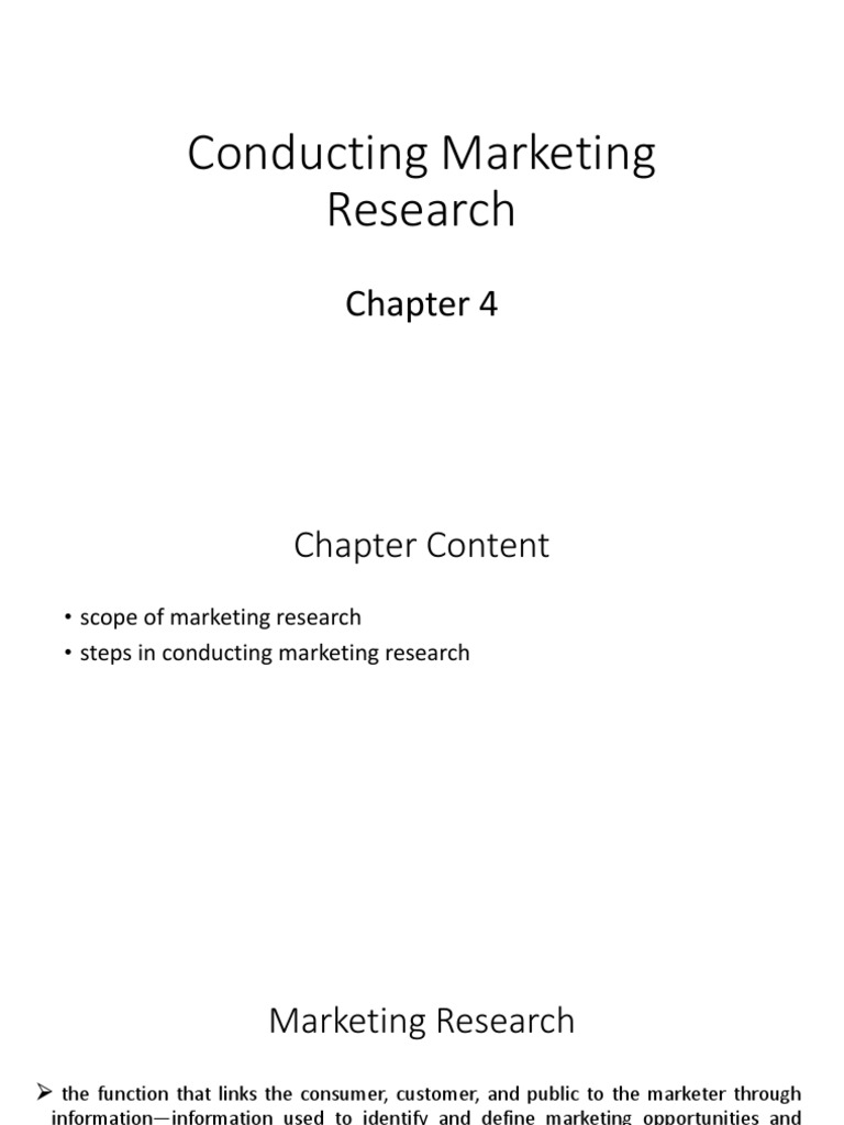 Stages of the Marketing Research Process | PDF | Career & Growth
