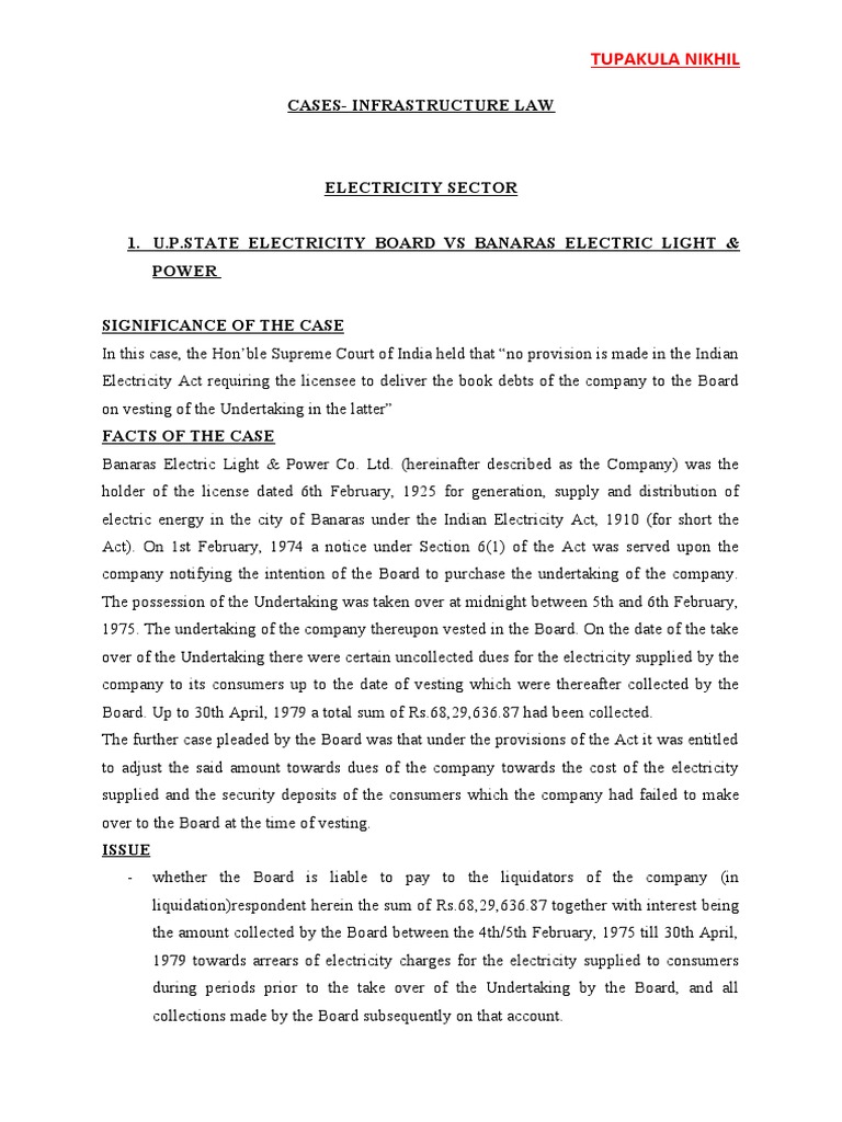 Andhra Pradesh Electricity Case Analysis | PDF | Finance & Money ...