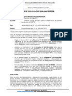 INFORME N°033-DCP-SGL-GAFR-MDPB - Informe Según Directiva Sobre Transferencia de Bienes Muebles de La MDPB