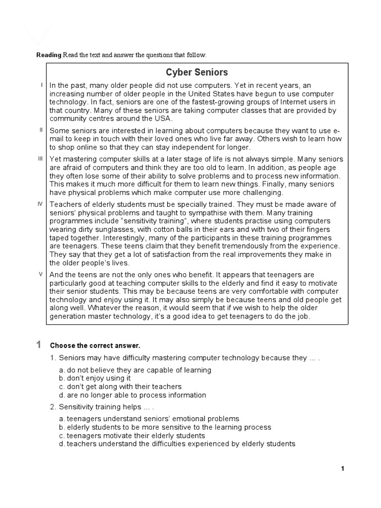 Seniors Learning Computer Skills | PDF | Social Science