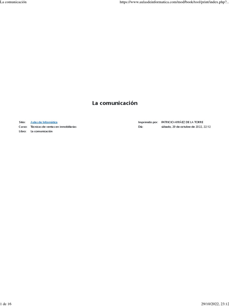 La Comunicación Pdf Pdf