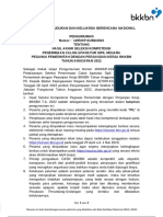 Pengumuman Hasil Akhir Seleksi Kompetensi Penerimaan CASN PPPK BKKBN TA 2022 PDF