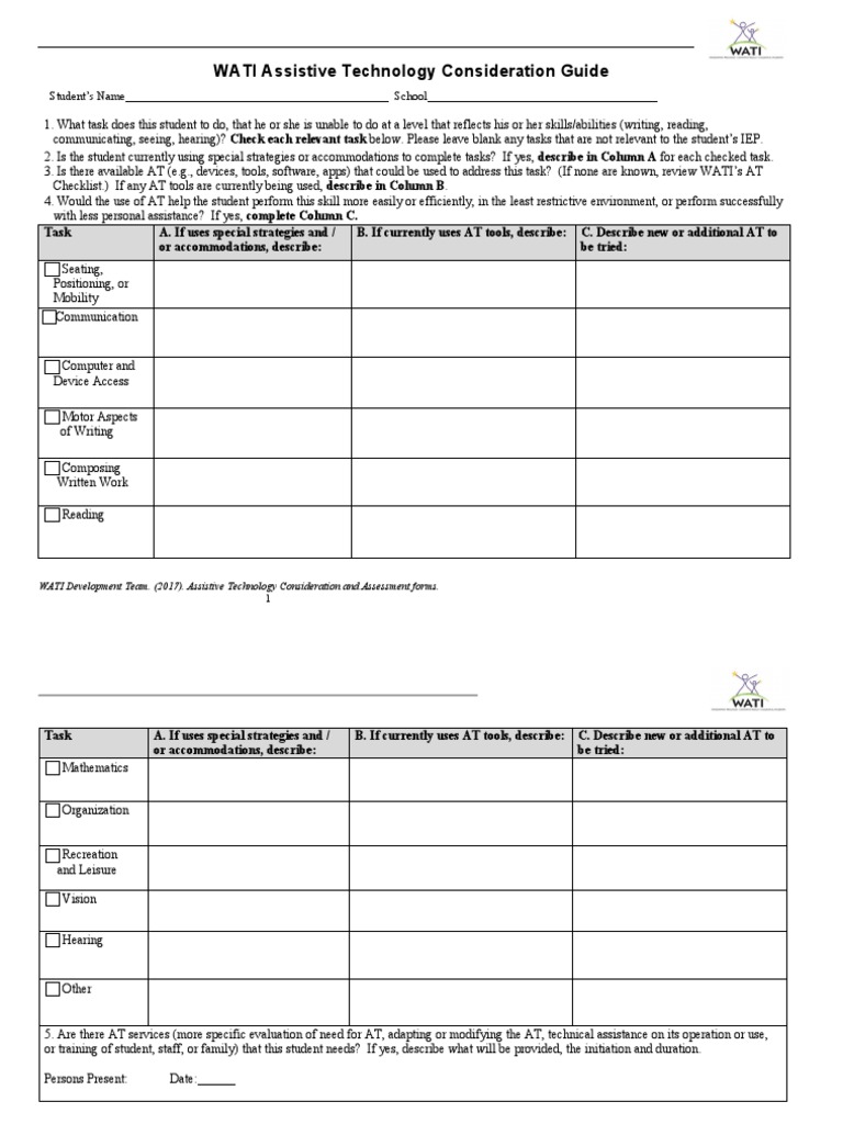 2f Wati Consideration Guide 2017 Fillable | PDF | Computing