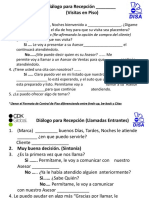 Diálogo para Recepción y Presentación